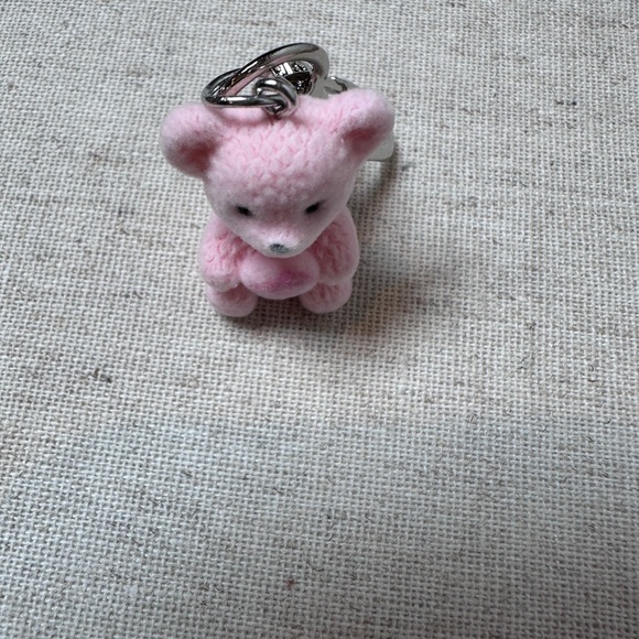 Fuzzy Teddy Bear Pink With Flocked Clip Dangle Backpack Heart
Charms - Picture 2 of 3